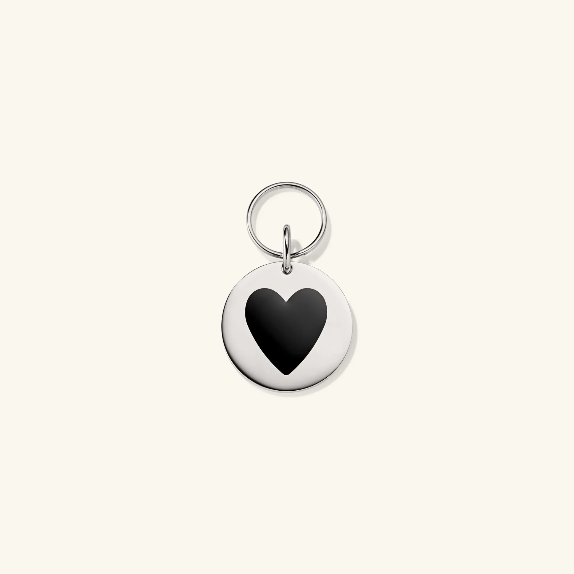 Mejuri Round Heart Pet Tag- Lifestyle
