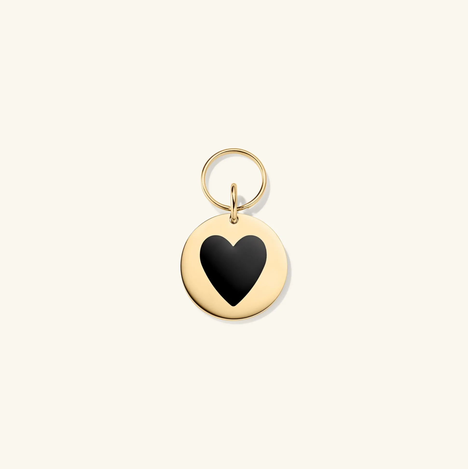 Mejuri Round Heart Pet Tag- Lifestyle