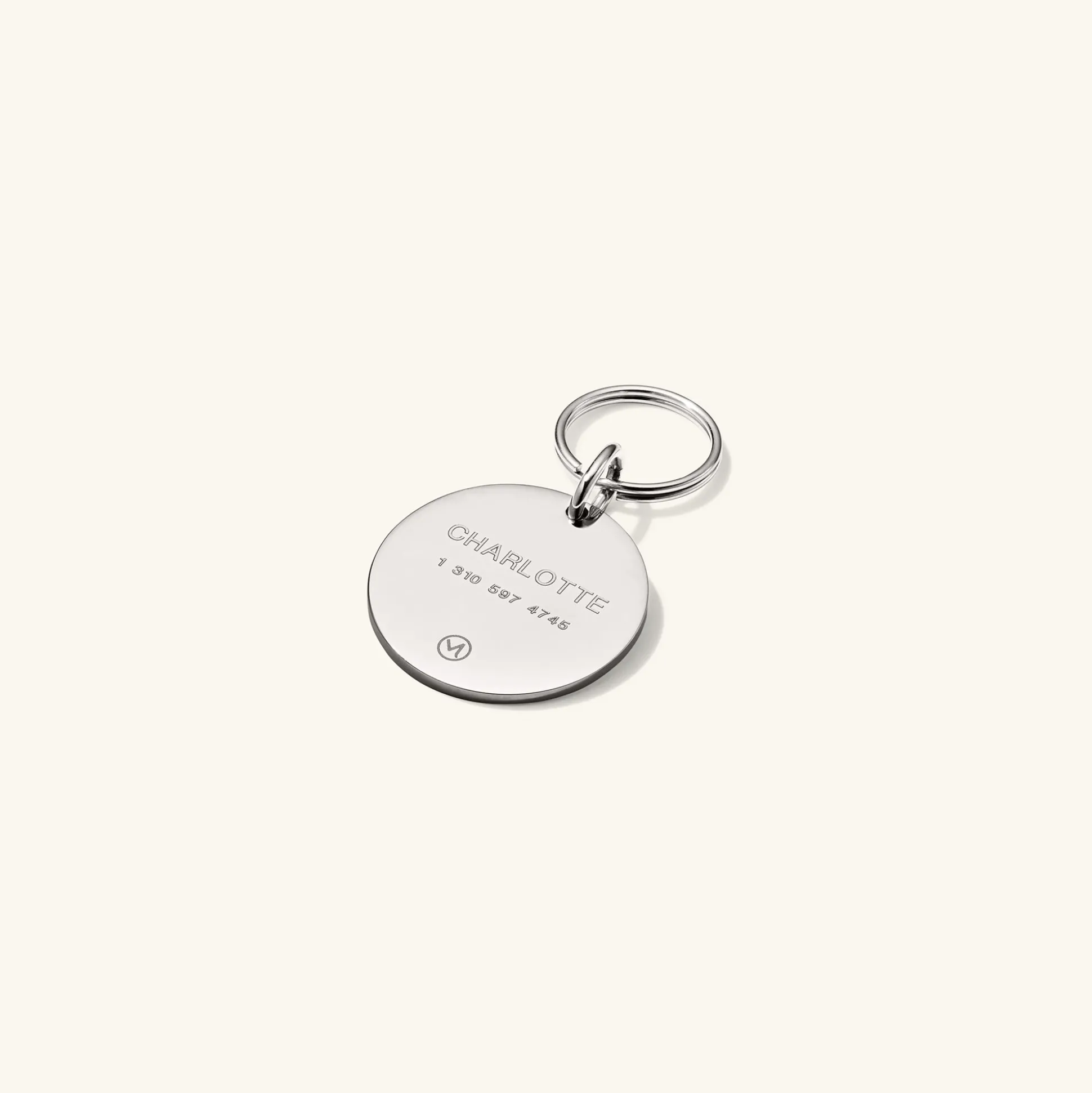 Mejuri Round Heart Pet Tag- Lifestyle