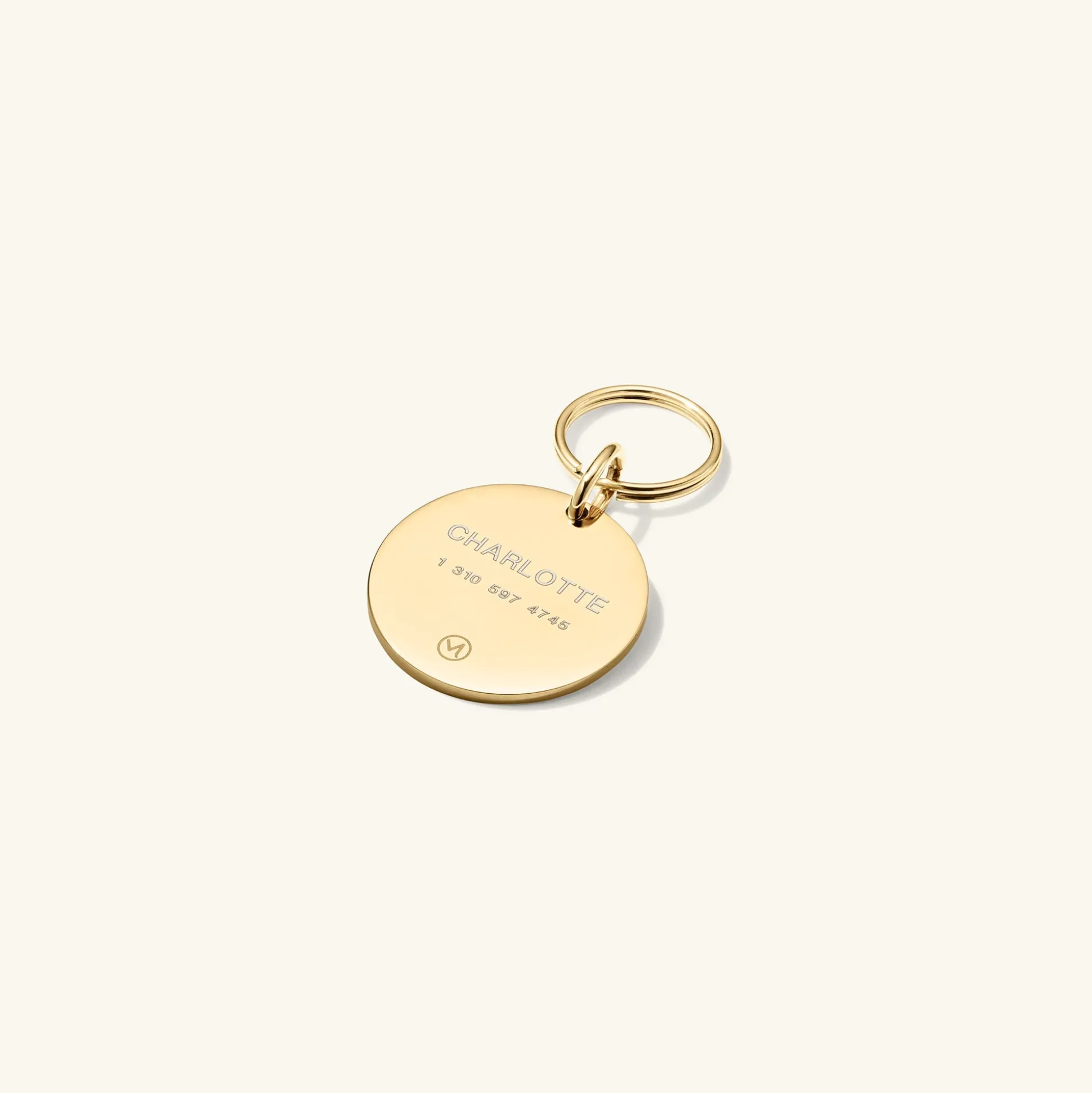 Mejuri Round Heart Pet Tag- Lifestyle
